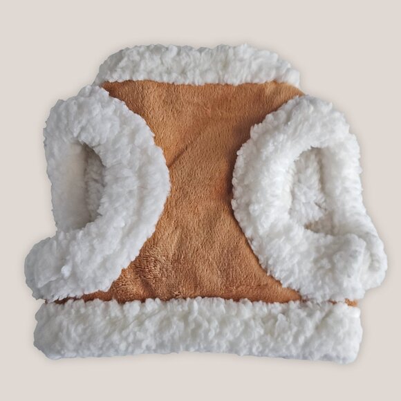 The Dog Walker Company Pet Vest Harness | Tan Brown Sherpa Teddy | Buckl… - Picture 2 of 8